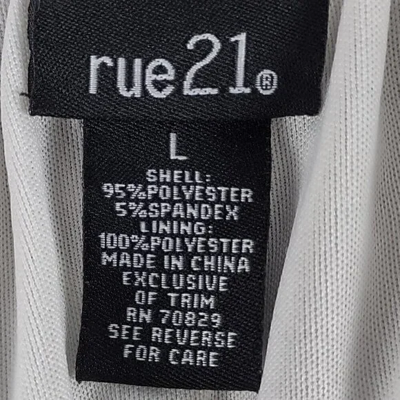 Rue 21 Women's Coral & Brown Geo Stripe Strapless Maxi Dress Size L - Picture 10 of 11